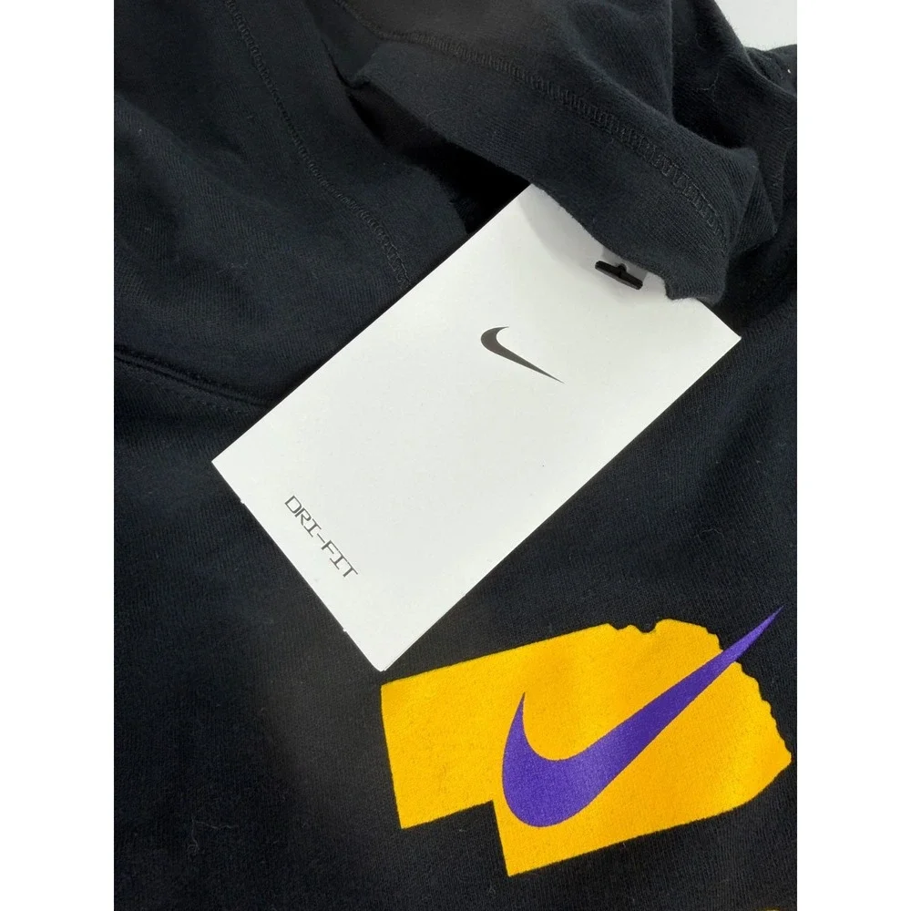 LSU Tigers‎ Baseball Nike Dri-Fit  CWS Here To Win Lightweight Hooded Shirt SZ M